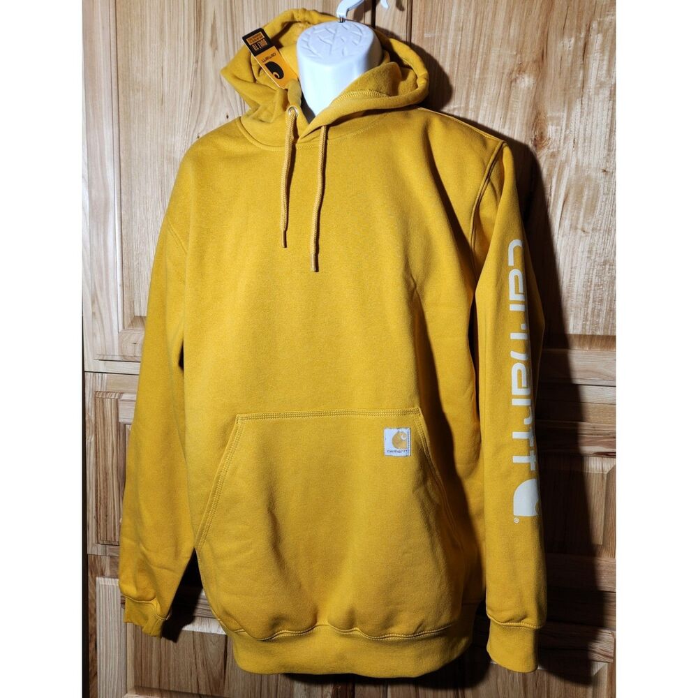 Carhartt Men’s Loose Fit Logo Sleeve Hoodie size Medium Honey